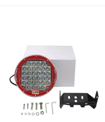 Imagen 4 de 6 de Faro Led Tipo Arb 96w 9 Pulgadas Para Rusticos Y 4x4 Rojo