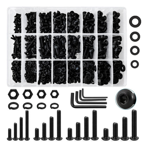 Surtido De 1120 Tornillos Métricos M3/m4/m5/m6, Pernos Y Tue