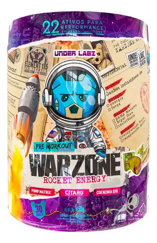 Warzone Rocket Energy 450g - Under Labz Sabor Atomic Pink Lemonade