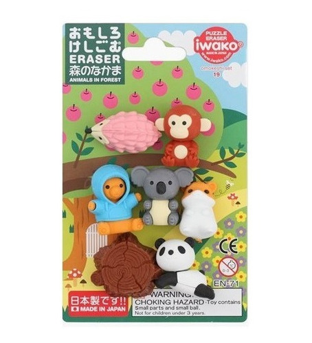 Goma Iwako Puzzle Eraser Er-bri Figura Colorido