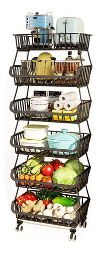 Carrito De 6 Niveles Frutas Y Verduras Cocina, Carrito ...