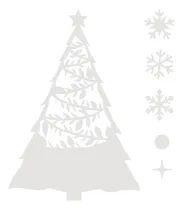 Comprar Copos Y Arbol Navideños Vinil  Reutilizables Para Cristales