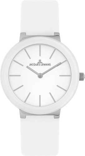 Reloj Jacques Lemans 42-9b Color De La Correa Blanco Color Del Bisel Blanco Color Del Fondo Blanco