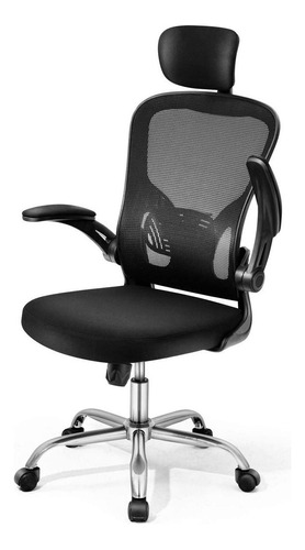 Cadeira de escritório Duoffice DU-300 gamer ergonômica  negro com estofado de mesh