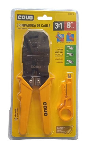 Crimpeadora Ponchadora Red Rj12 Rj11 + Pela Cable Covo