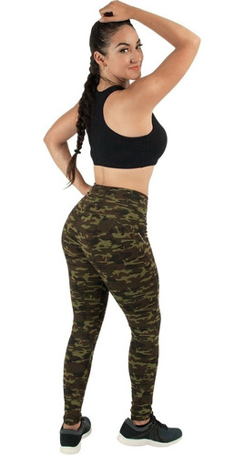 Malla Leggins Camuflaje Levanta Pompis Tipo Miltar Gym | Meses sin intereses