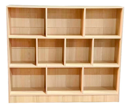 Organizador De 10 Cubos, Librero Para Oficina Multifuncional Color Maple