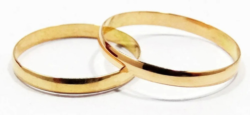 Par Alianzas Oro 18k Anillos 1.5 Grs El Par Compromiso Boda