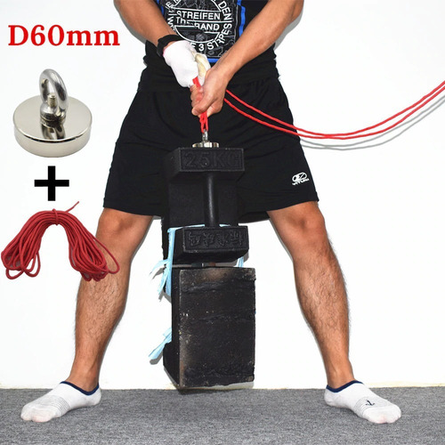 Imagem 2 de 9 de Imã De Neodímio Para Pesca Magnetica Até 110 Kg De Tração