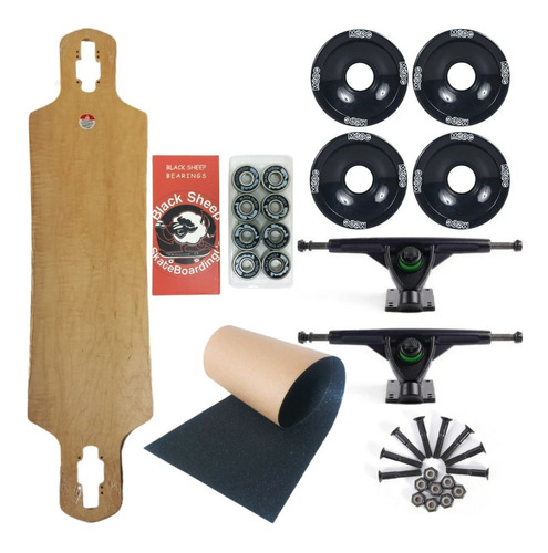 Skate Longboard Drop Through Simetrico 38''x 9'' Maple Liso