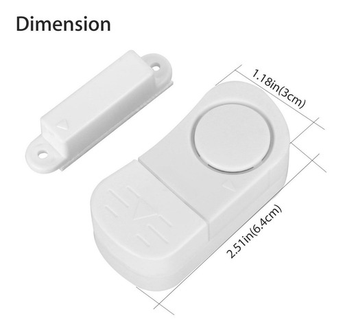 Alarma Sonora Magnética Puerta O Ventana Timbre Pack X 8 Unidades A Pilas Autónoma Domicilio Comercio Pilar