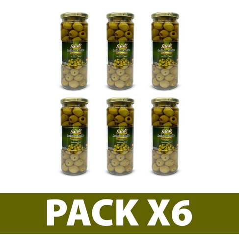 Pack X 6 Aceitunas Verdes Sin Hueso Sele - g a $153