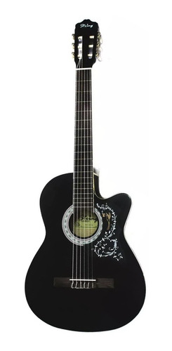 Guitarra Acustica Importada Negra Naylon