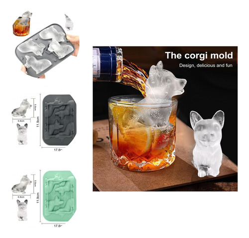 Divertido Cubito De Hielo Con Forma De Perro Corgi Dog De Si