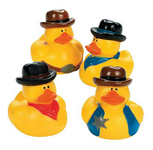 Patitos Vaqueros - Set De 12 - Juguetes Fiesta Del Oeste