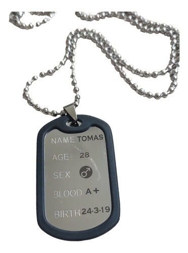 Medalla Placa Militar Identificacion Datos Personalizada