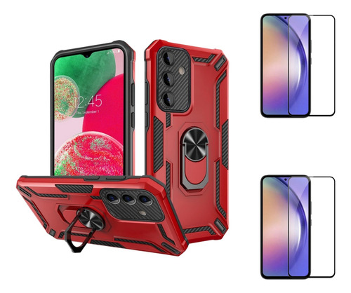 Case Bumper Para Samsung A54 + 2 Micas / Funda De 2 Piezas