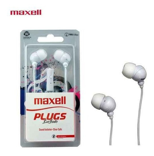 Auricular Maxell Manos Libres In Ear Plugs Estéreo Silicona