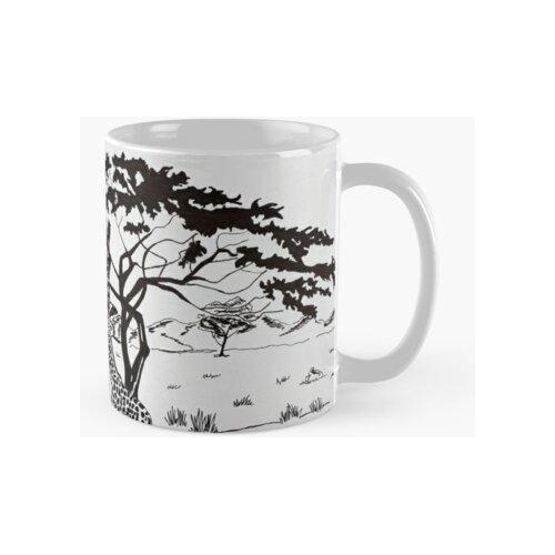 Taza Paisaje De Jirafas Calidad Premium