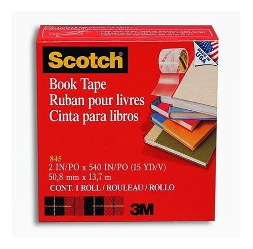 Cinta Para Libros Book Tape Scotch 50.8mm X 13.7m 15 Piezas