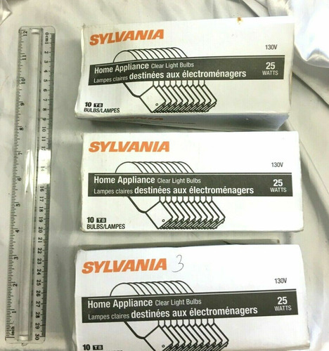 Sylvania Appliance Bulb Lot Of 29, 130v 25w New Free Shipp