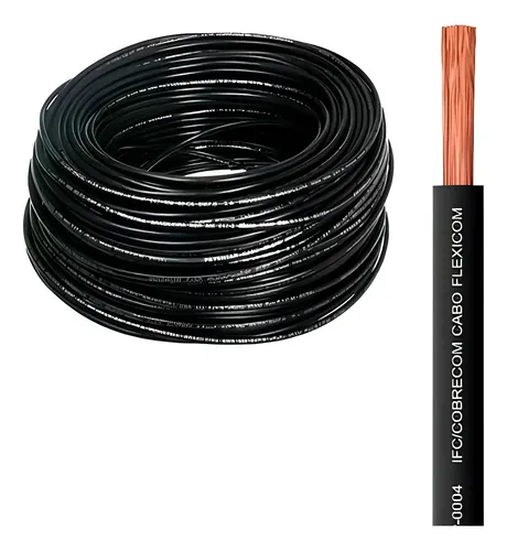 Foto real de Cabo Fio Eletrico Flexivel 25MM 100M Corfio Cor da Cobertura Preto