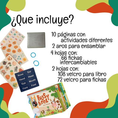 Montessori Busy Book Libro Actividades Estimulacion Temprana
