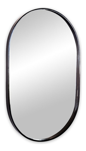 Espelho Oval Madrid Grande Com Moldura 80x50cm