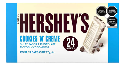 Chocolate Hershey's Cookies N' Creme 24 Pzas De 27 G