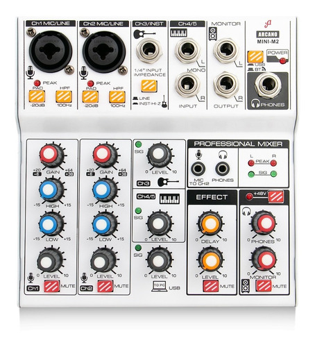 Interface Mesa De Som Arcano Mini-m2 Usb E Efeitos