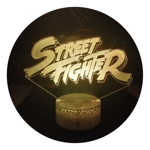 Lampara 3d App Incluida Diseño Street Fighter 