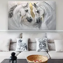 Comprar Cuadros Modernos Caballos Love Pintados A Mano! Oleo! 50x100