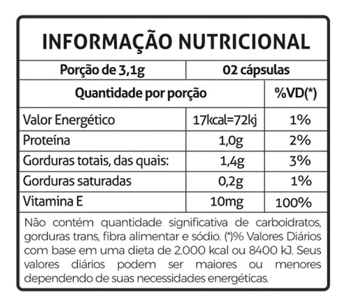 Spirulina Premium + Vitamina E Com 60 Cápsulas