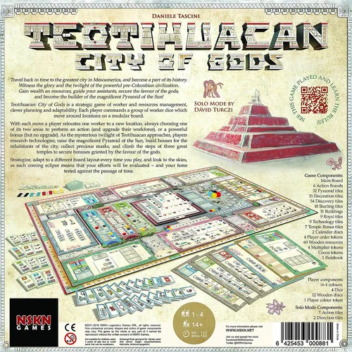 Juego De Mesa Teotihuacan: Ciudad De Los Dioses