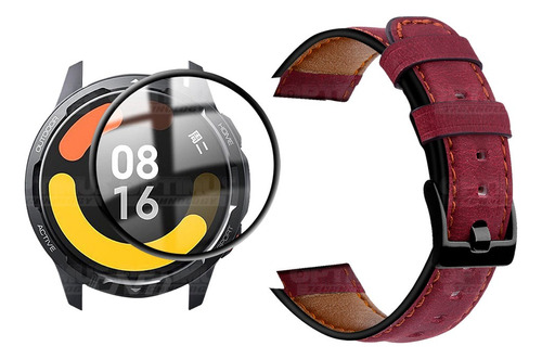 Banda Cuero Vidrio Nano Smartwatch Para Xiaomi S1 Active Gl