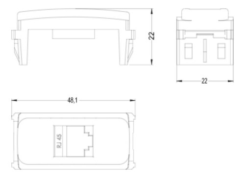 Módulo Tomada Rj45 Cat6 Branco Composé Weg