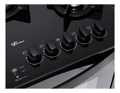 Fogão De Embutir Fischer 5q Tc Gran Cheff Forno C/ Air Fryer
