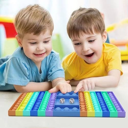 Juego Didáctico Tablero Pop It Con Dados Tamaño Jumbo