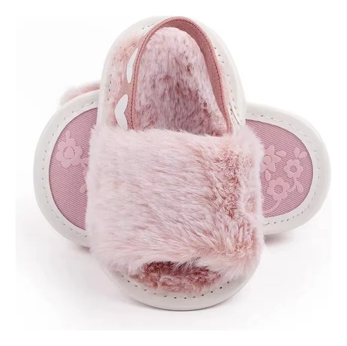 Sandalia Huarache Para Bebé Niña De Peluche Suela Suave