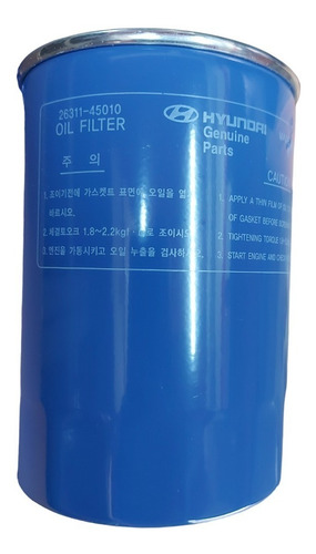 Imagen 2 de 2 de Filtro De Aceite Hyundai Hd35/hd45/hd50/hd65/hd72/hd78