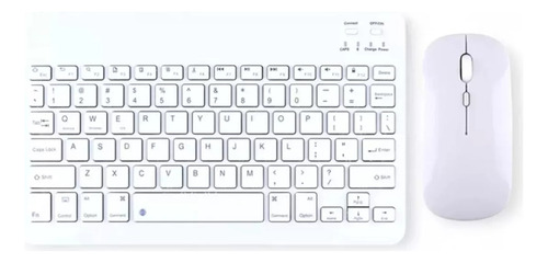 Juego De Teclado Y Mouse Portátiles En Español Blanco