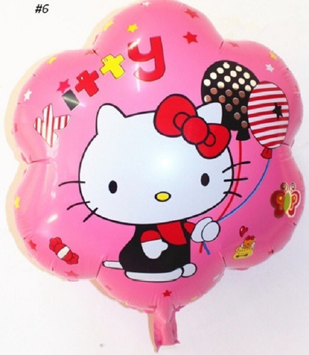  5 Globos Metalicos De Hello Kitty De 18 Pulgadas 