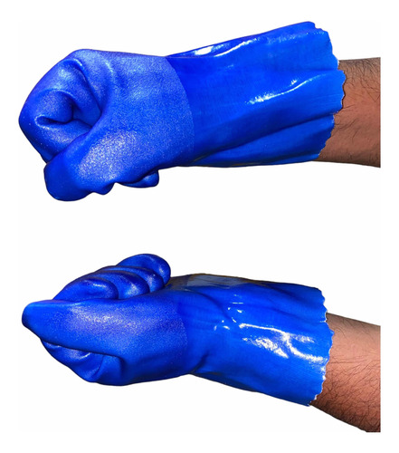 Guantes Pvc Doble Capa Ácidos Alcali Antiderrape Aceites