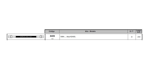 Flexible Freno Del Kia K2400 1995 En Adelante 260mm