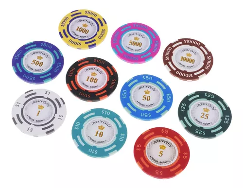 14 pçs holdem em chips de poker jogos mahjong fichas de poker de argila  fichas de moedas de casino brinquedos colecionáveis presentes - AliExpress