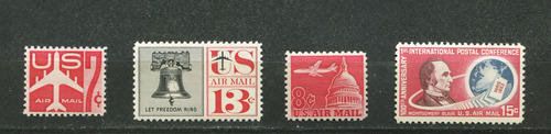 Estados Unidos Sellos Usa Airmail Años 1960 A 1969