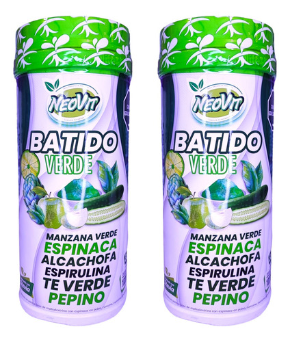 2 Batido Verde Con Stevia 1020g - g a $36950