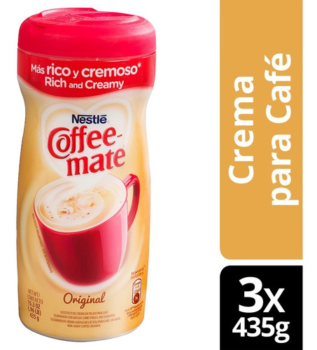 Crema Para Café Coffee Mate® Original 435g X3 Unidades
