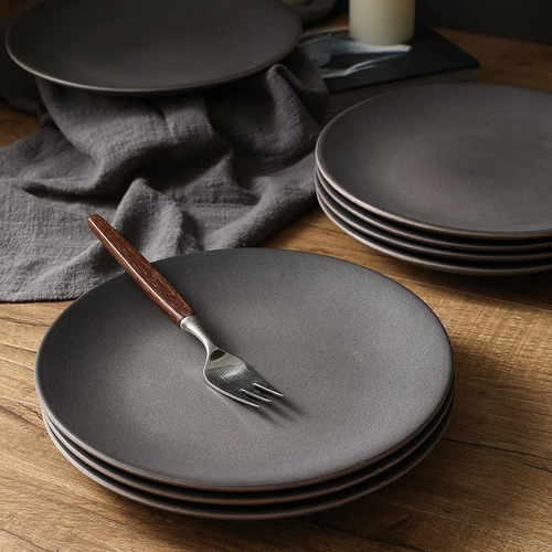 Set Vajilla Gris Stone Lain 16 Piezas