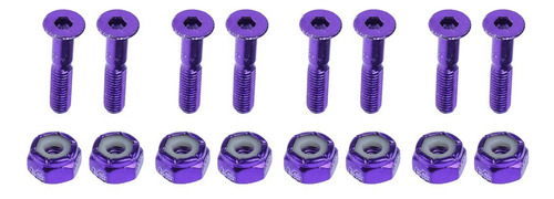 2 X 8 Pcs De Tornillos Con Tuercas Suministros De Púrpura